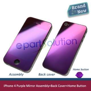 Purple Mirror iPhone4 Color Conversion Housing kit Assembly 4G USA 
