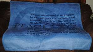 Blue Peace Throw~Blanket~Affirmagy by Biederlack~NEW  
