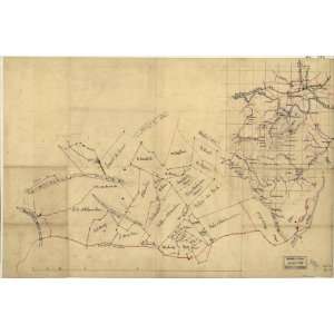  1880s Civil War map of Virginia, Roanoke