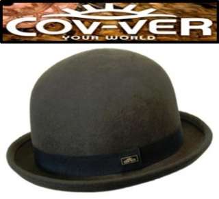    ver Hats CRUSHABLE Wool Water Proof Bowler Derby Dress Hat Grey NWT