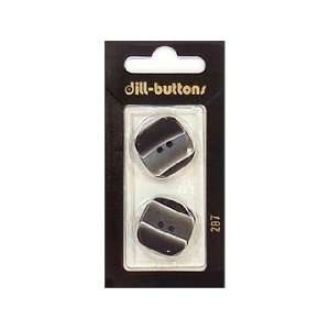  Dill Buttons 23mm 2 Hole Black 2 pc (6 Pack)