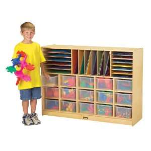  Sectional Mobile Cubbie With Clear Trays