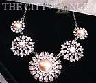 red carpet party hollywood fashion multi stones floral necklace 