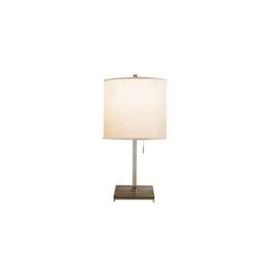 Barbara Barry Philosophy Table Lamp in Pewter with Silk Shade by 