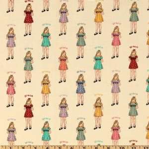  44 Wide Aunt Grace Circle Of Friends Girls Beige Fabric 