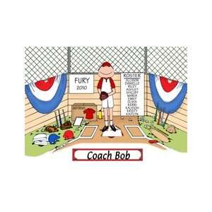  Personalized Baseball Coach Cartoon Gift