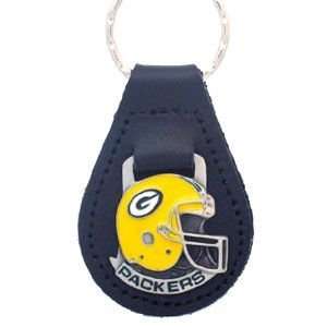  Green Bay Packers Small Leather & Pewter Helmet Key Fob 