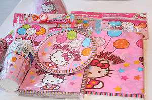 Hello Kitty Birthday Party Supply 8 Pack SET for 16  