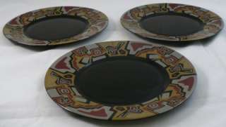   Arcoroc France Black Glass Dinner Plates Salad Plates Bowls Mixed Set