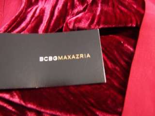 BCBG MAXAZRIA Wine Red Silk Velvet Cocktail Grecian Dress XS S M NWT 