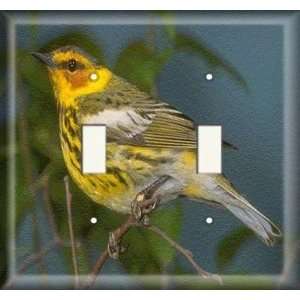  Double Switch Plate   Yellow Bird
