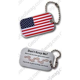 USA Flag Trackable Geocaching Tag