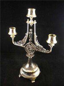 Old PAIRPOINT Silver Plate FIGURAL BOY 3 Light CANDELABRA Quadruple 