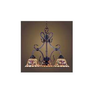  Westmore Lighting 3 Light Vintage Antique Tiffany Style 