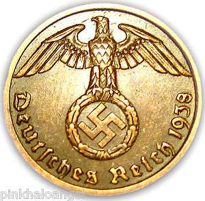 German Third Reich 1938A Reichspfennig Coin  