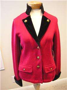 NWT Ralph Lauren Red/black military style cotton sweater cardigan 