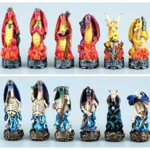  Dragons Theme Chessmen Toys & Games