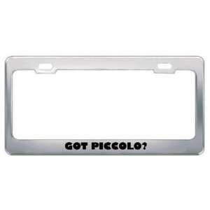 Got Piccolo? Music Musical Instrument Metal License Plate Frame Holder 