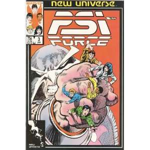   Psi Force #3 Vol. 1 January 1987 Danny Fingeroth, Mark Texeira Books
