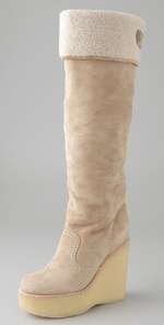 See by Chloe Crepe Wedge Boots  