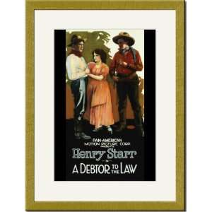    Gold Framed/Matted Print 17x23, A Debtor to the Law