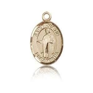  14kt Yellow Gold 1/2in St Justin Charm Jewelry