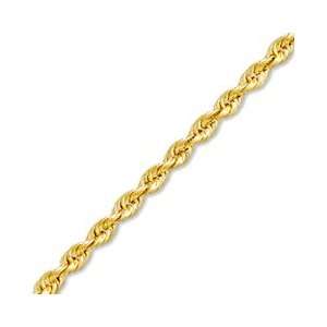  Rope Chain Bracelet   7.25 14K Gold over Sterling Silver 