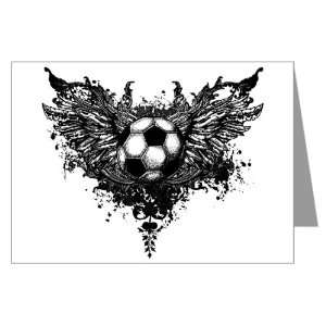  Greeting Cards (20 Pack) Soccer Ball With Angel Wings 