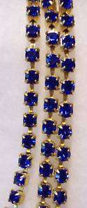 3mm* pp24 ~Sapphire~ Crystal Rhinestone Chain  