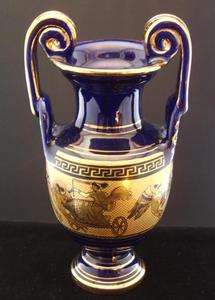 Skaroulis Mini Greek Vase Cobalt Blue 24K Trim  