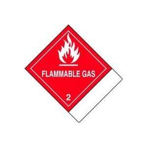  Proper Shipping Name DOT FLAMMABLE GAS (W/GRAPHIC) 4 x 4 
