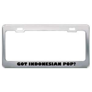 Got Indonesian Pop? Music Musical Instrument Metal License Plate Frame 