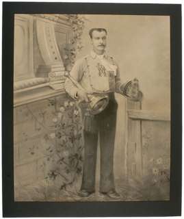 1870, Charcoal Portrait of a Fireman  