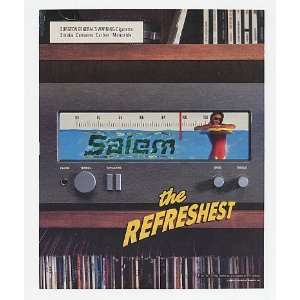  1990 Salem Cigarette Refreshest Stereo Receiver Print Ad 