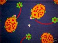 Vintage Big Groovy Polka Dot Turtle Flower Power Fabric  