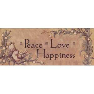 Peace Love Happiness by Stephanie Marrott 20x8  Kitchen 