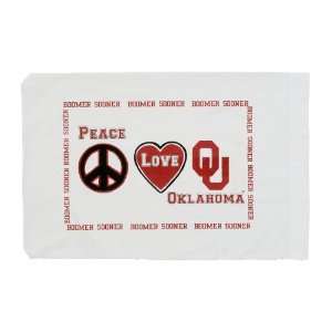  Standard Pillowcase   Peace Love Oklahoma