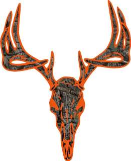Orange Camo Deer Buck Skull hunting cornhole decal set AWESOME  