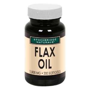  Stockbridge Naturals   Flax Oil     200 softgels Health 