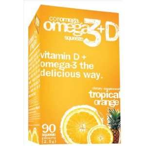  Coromega Omega3 Squeeze with Vitamin D3, Tropical Orange 