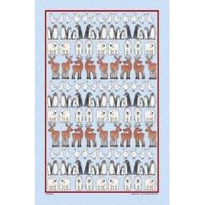  Polar Parade Linen Tea Towel