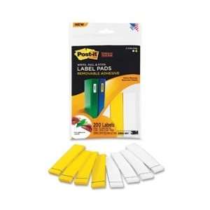  Post it Super Sticky Two Color Label Pad  White Yellow 