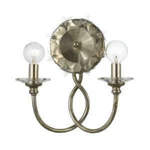  Crystorama 442 SA Willow 2 Light Wall Sconce in Antique 