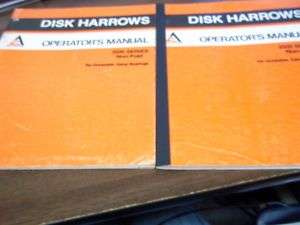 Allis Chalmers 2500 Series Disk Harrow Operators Manual  