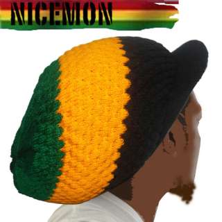 Jamaica Natty Dread Rasta Hat Cap Marley Reggae M/L  