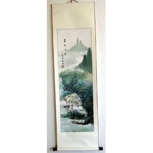  Original Chinese Watercolor Painting Scroll Landscape 