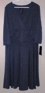 Designer SCARLETT Brand Gray Jersey Knit Dress Sz18 NWT  