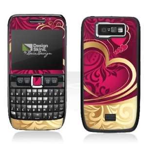  Design Skins for Nokia E63   Heart of Gold Design Folie 