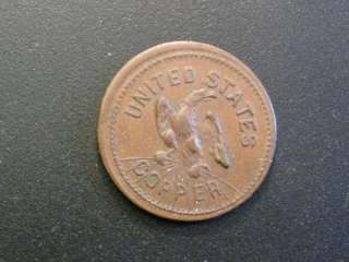 1863 Civil War Token. United States Copper Better grade.  