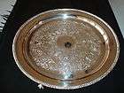 Silver On Copper Made In England Footed (Claw Feet) Round Silverplate 